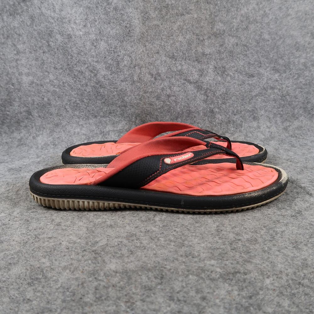 Rider Shoes Womens 37 Sandals Flip Flop Slip On Cushion Comfort Casual Flats